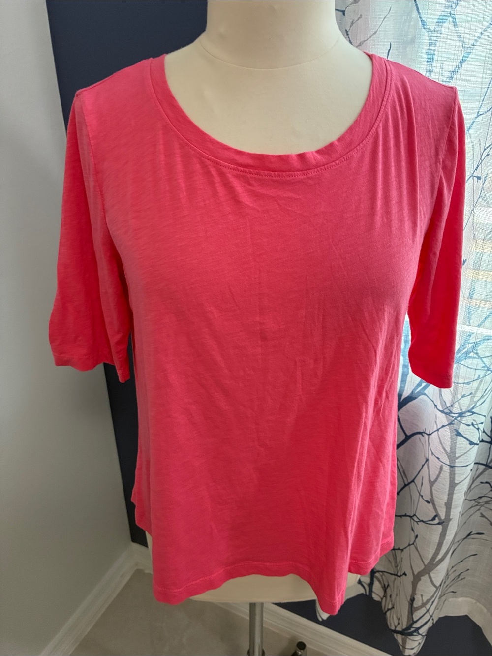 Michael Stars Casual Scoop Neck Top - Pink